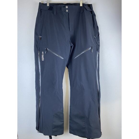 Columbia Sz L Titanium 3D OmniHeat Zipper Leg Zip Pkts Wtrprf Ski Snowboard Pant - Picture 1 of 16